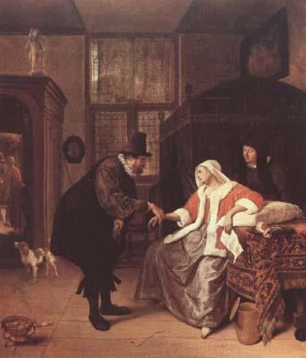 Jan Steen The Lovesick Woman (mk08) oil painting picture